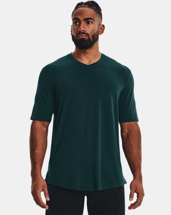 Men's UA Greatest (Tee) Ever V-Neck Short Sleeve, Green, pdpMainDesktop image number 0